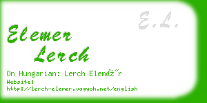 elemer lerch business card